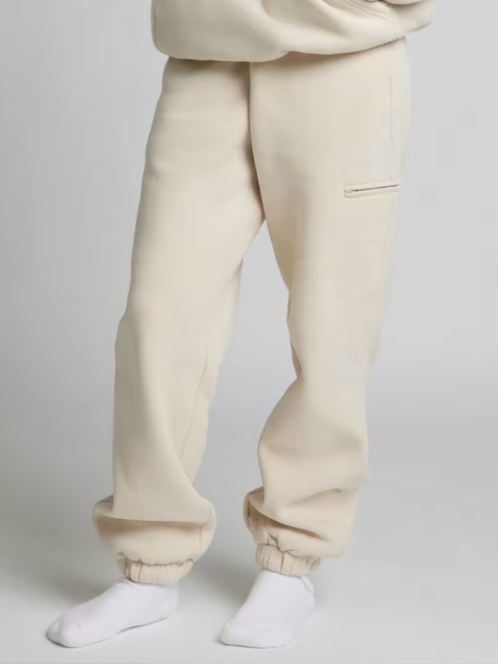 Comfrt Airplane Mode Travel Sweatpants for Women in Bone - Size Small